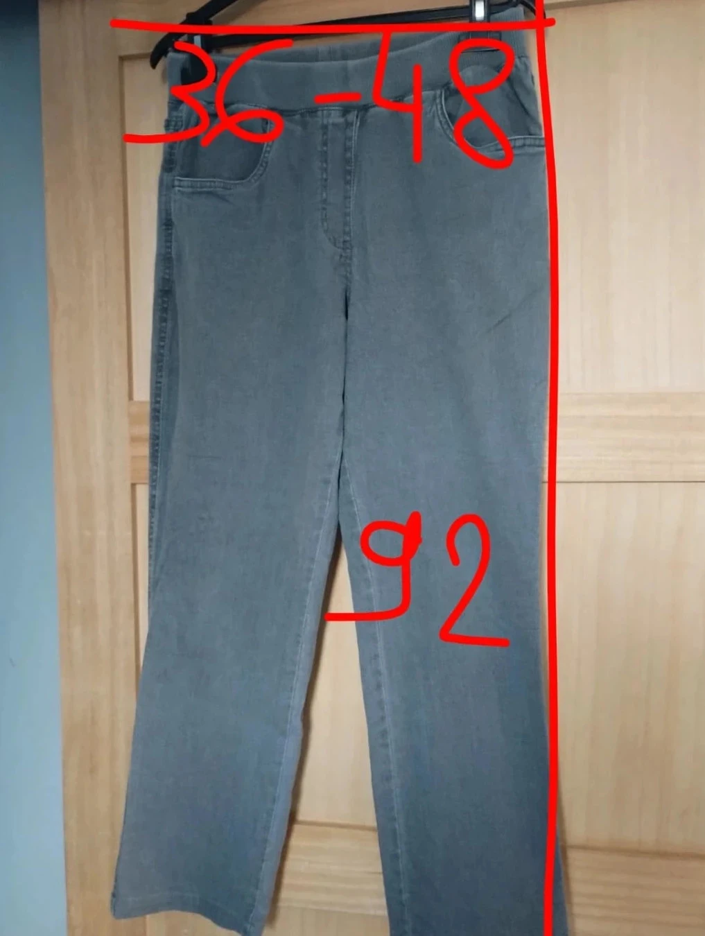 Grijze soepele broek met elastische taille, Blancheporte T40 – photo 6